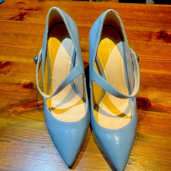 Light blue Zara Mary Janes size 36 - Picture 1 of 2